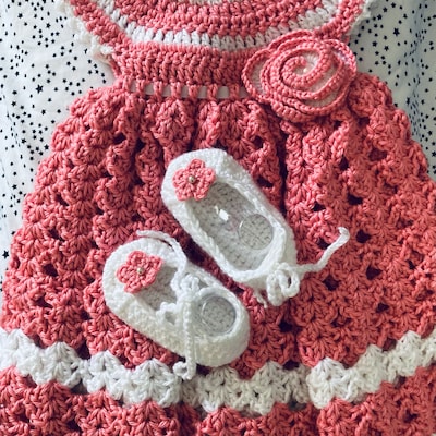 Matching Baby Crochet Dresses, Booties, and Headband Sets - Etsy