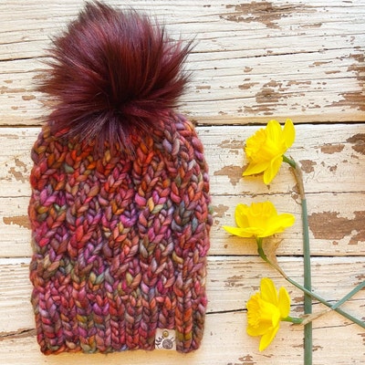 Knitting Pattern Spinnaker Beanie Cable Knit Hat Pattern Easy Super