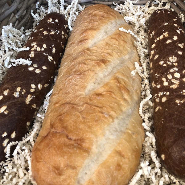 Fake Faux French Bread Rolls Loaf Bake Bread Primitive Farmhouse Fake ...