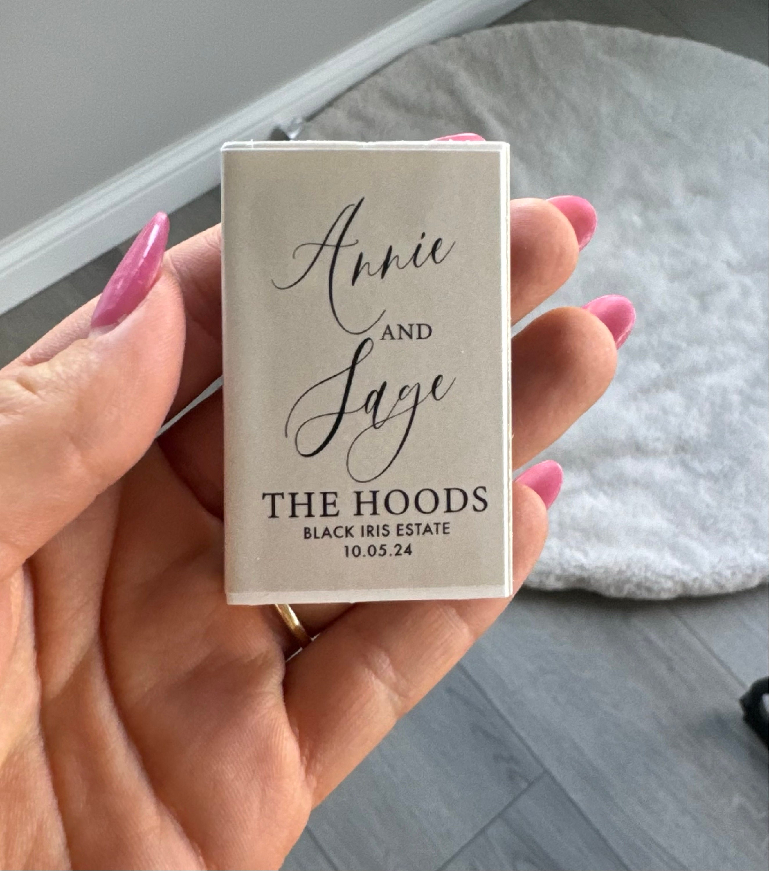 (Set of 50)Personalized Matches, Wedding Favors, Champagne Tower, Reception Favors, Bridal Shower, Engagement, Custom Party Favors
