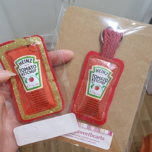 ファッション雑貨・小物その他 [Hono Report] Object Keyring Tomato Ketchup/Mustard Heinz Tomato Ketchup, 14 OZ - Fred Meyer