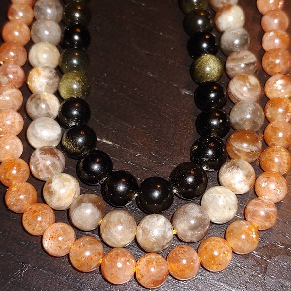 Fire Sunstone AAA Natural Fire Sunstone Bead. 6mm,8mm,10mm Round Smooth Gorgeous ...