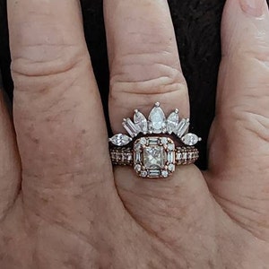 Pear Shape Outline Curved Wedding Band, Pear Cut Colorless Moissanite Band, Stackable Half Eternity Band, Moissanite Wedding Band Bridal