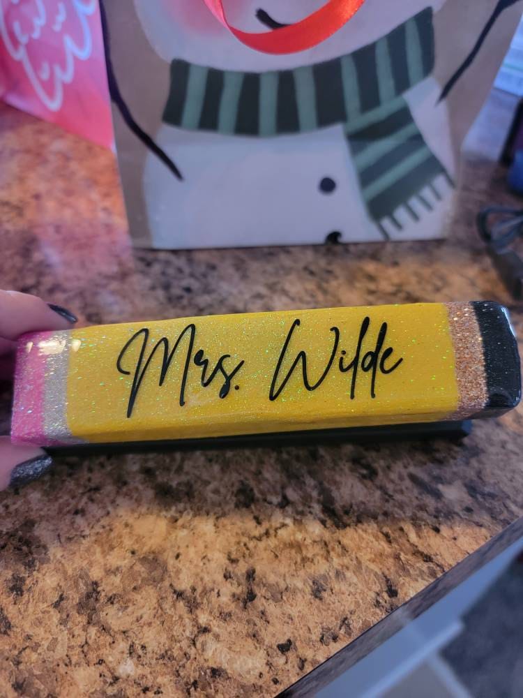 Personalized Stapler|Teacher Stapler|Pencil Stapler|Glitter Stapler|Cute Teacher Gift| Epoxy Resin Stapler|Crayon Stapler|Notebook Stapler