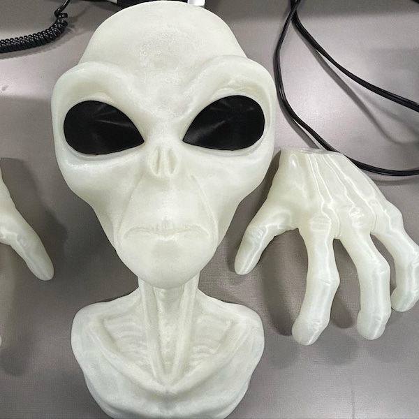 Alien Wall Art Mount 3d-printed Headphone Mount| Greys UAP UFO - Etsy