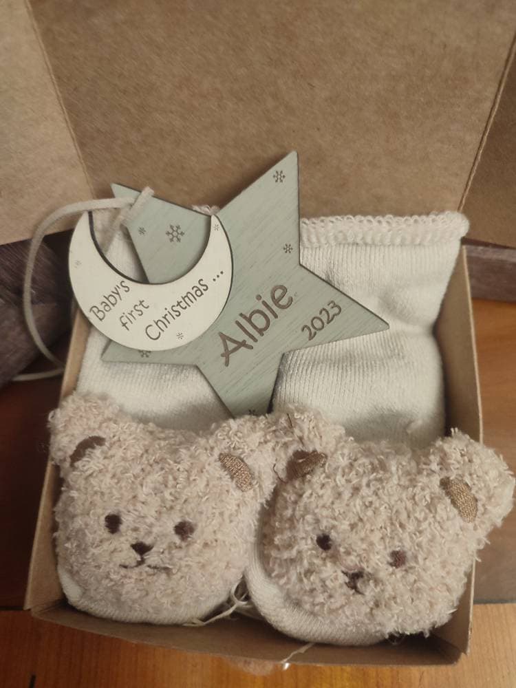 Baby&#39;s first Christmas gift box for baby Christmas gift for baby Christmas bauble Christmas tree bauble gift for new mum and dad baby gift
