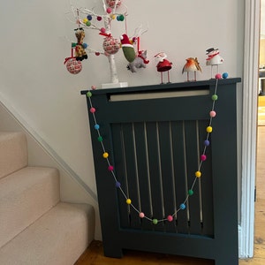 Solid Oak Top Grey Radiator Cover Custom Fit UK - Etsy