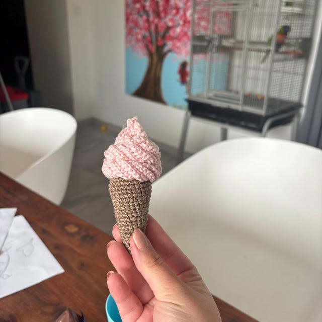アイスクリームかぎ針編みパターン PDF - かぎ針編みアイスクリーム