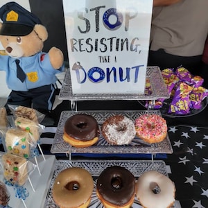 "It's Not A Party Until The Cops Show Up" Banner - Police Officer Graduation Party Decor