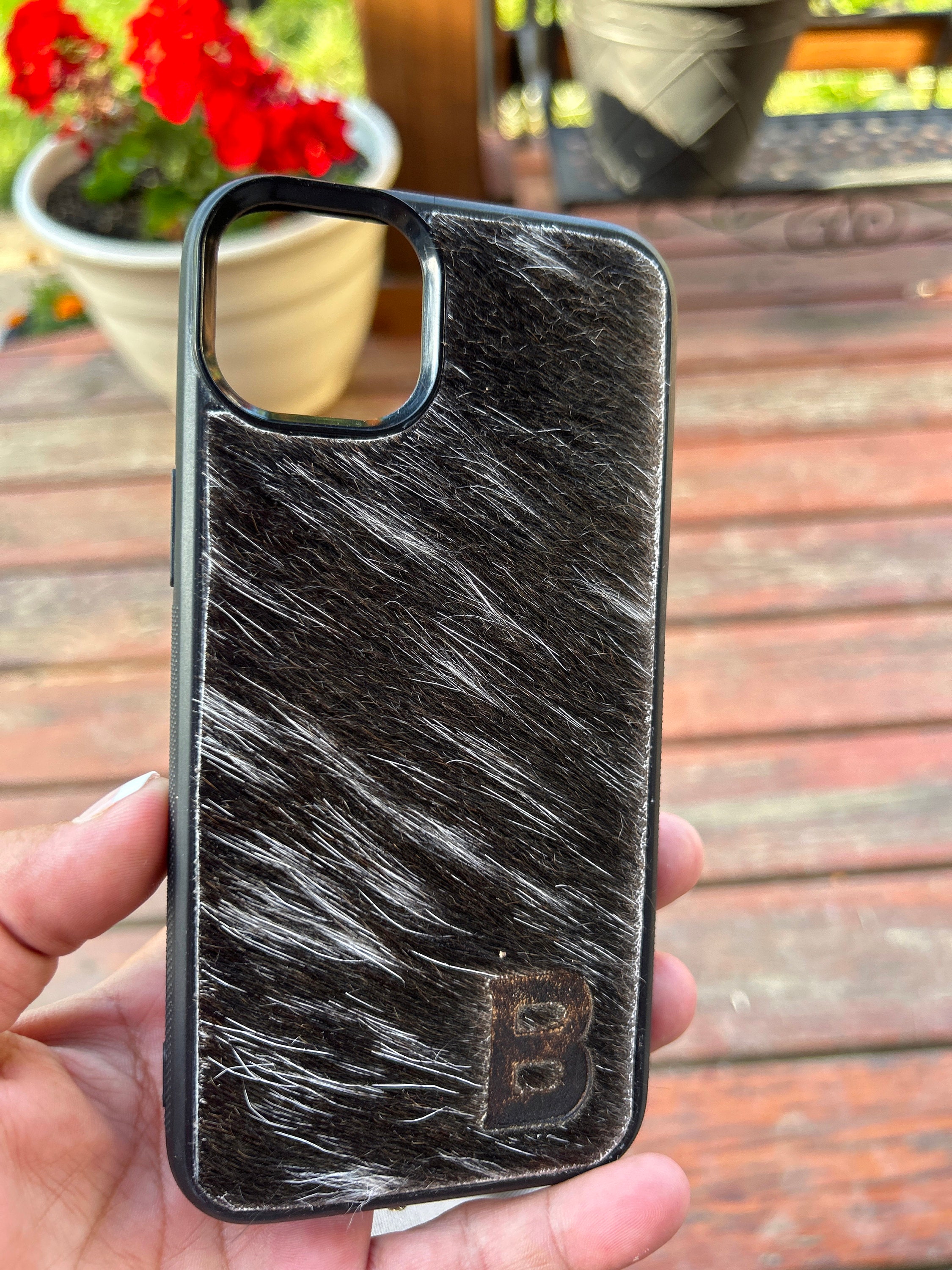 Genuine Hair On Hide, Western Cow iPhone Case, Phone Case