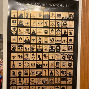 Official IMDb 100 Movies Scratch-off Poster