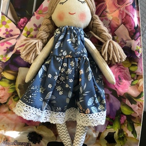 First Doll Baby Bonnet Handmade Fabric Doll Personalized Rag - Etsy