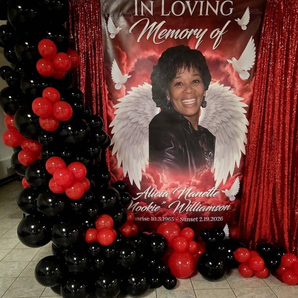 Memorial Backdrop, in Loving Memory Banner, Repass Backdrop, Funeral ...