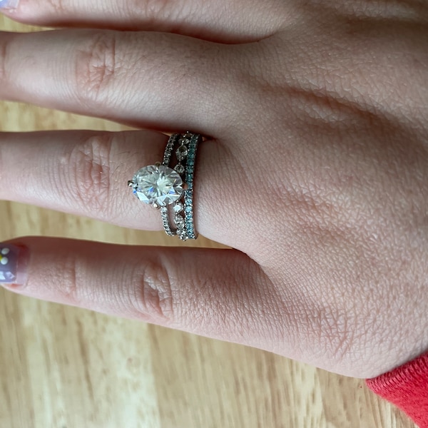 14k Solid Gold Birthstone Eternity Ring / Full Eternity Stackable ...