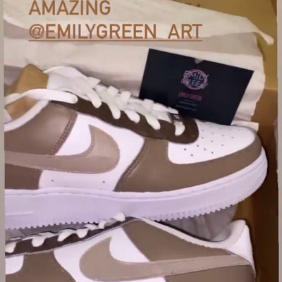 custom brown air force ones