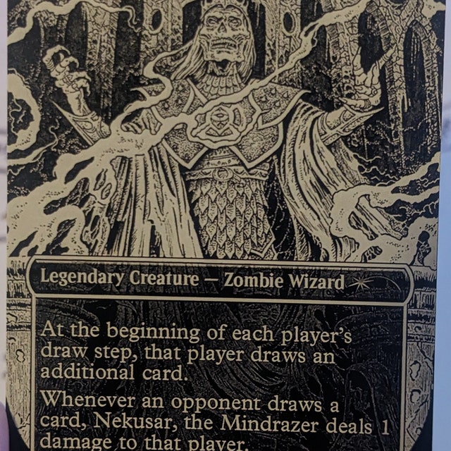 metal engraved mtg cards Stainless Steel Radiation Token
