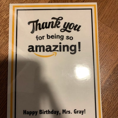 Editable Printable Amazon Gift Card Holder Thank You Teacher ...