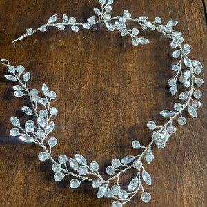 Crystal Petals Bride Wedding Hair Vine Comb