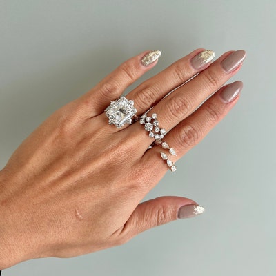 Moissanite Crisscross Hoop Earrings