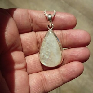 Rainbow Moonstone Pendant, 925 Sterling Silver, Gemstone Silver Pendant, Handmade Pendant, Charming Pendant, Lovely Pendant, Gifts For Her