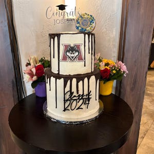 Boao 36 Pcs Graduation Cake Decorations Congrats