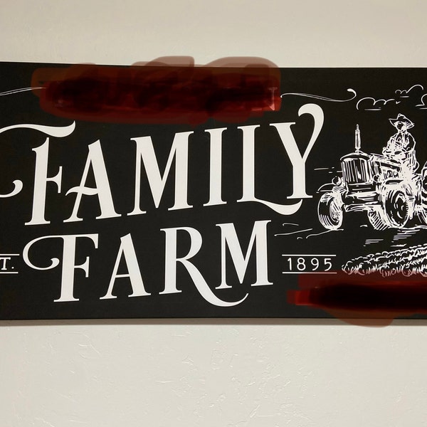 Custom Family Name Sign Modern Farmhouse Decor Vintage Rustic Wall Art ...