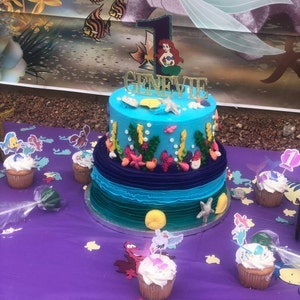 mermaid topper cake decorations under