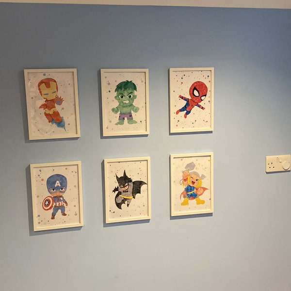 Superhero Kids Bedroom Decor, Superhero Prints, Superhero Wall Art ...