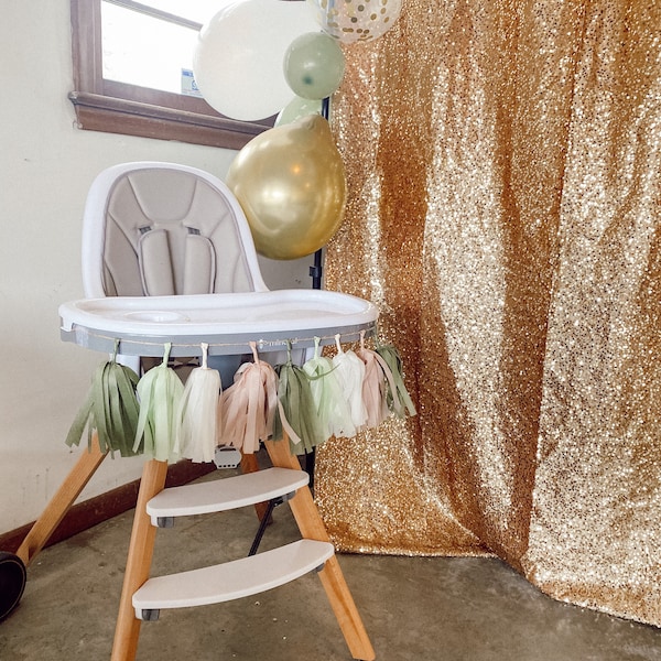 Custom High Chair Garland, First Birthday Cake Smash Photo Prop, Create