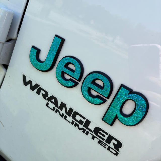 【激レア】ジープ チェロキー パズルポスター Holographic Sequins Jeep Emblem Sticker Decal, Wrangler JK