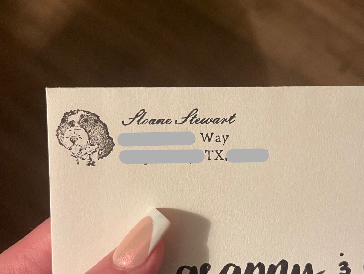 Custom Pet Portrait Address Stamp - Personalized Return Address Stamp for Pet Lovers | Unique Cat & Dog Stamp Gift