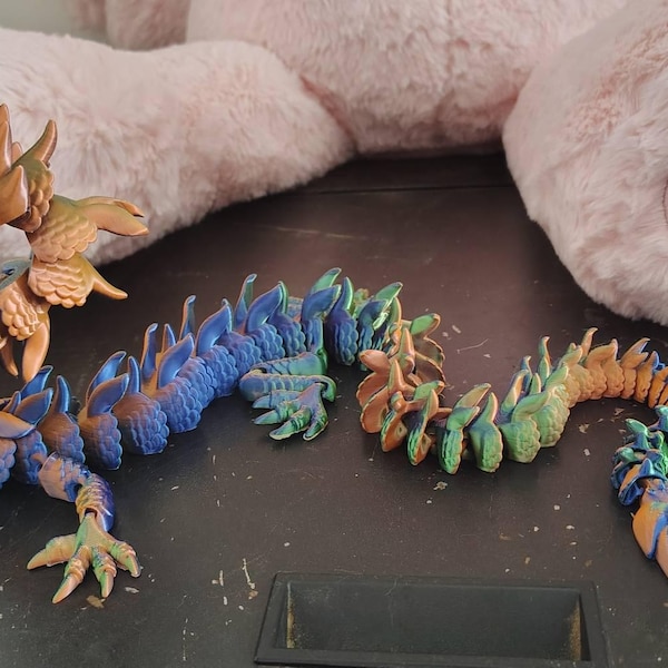 Flexi Print-in-place Imperial Dragon - STL File for 3D Printing - Etsy ...