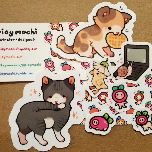 Munch Cat Sticker / Cat Sticker / Kitten Sticker / Cute Animal Sticker /  Laptop Sticker / Vinyl Sticker