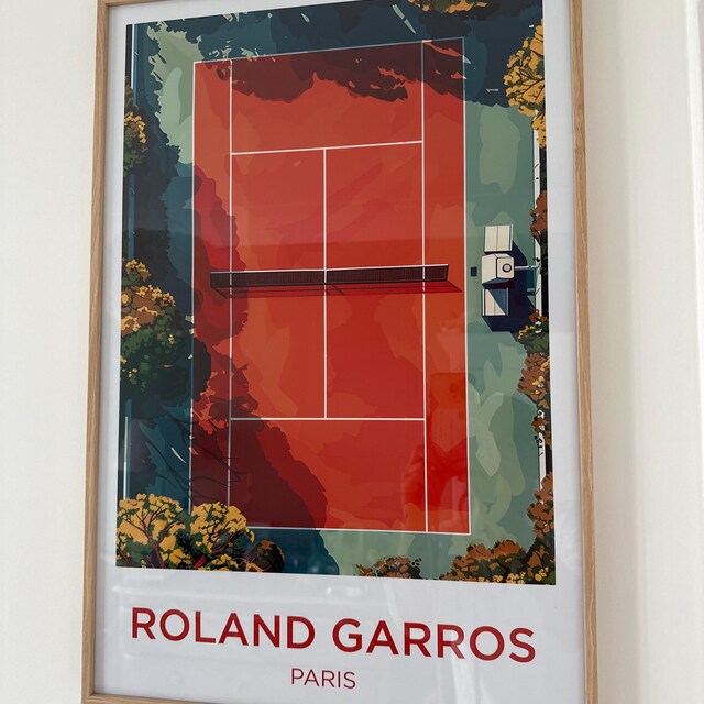 Roland Garros Poster, Tennis Wall Art Print,tennis Painting