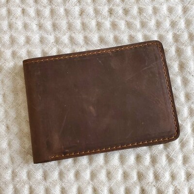 Mens Slim Wallet. Personalized Leather Wallet. Mens Bifold Leather ...