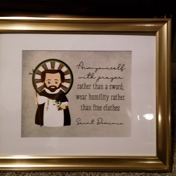 St Dominic Poster Print. Saint Dominic Wall Art Poster. First Communion ...