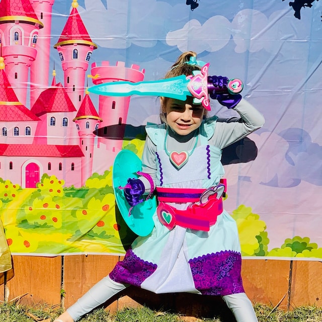 open lace back dress Shop Deluxe Nella the Princess Knight Girls Costume