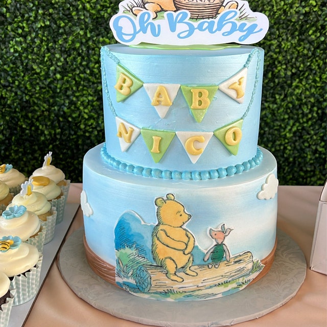 Classic Winnie The Pooh Cake Topper or Centerpiece Decoration / Blue f –  spikes.digitalshop