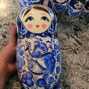 10X POUPÉE GIGOGNE empilable artisanat de collection poupées Matryoshka