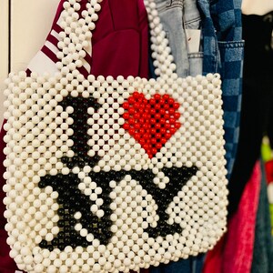 I Love New York, I Love New York Bead Shoulder Bag, Women