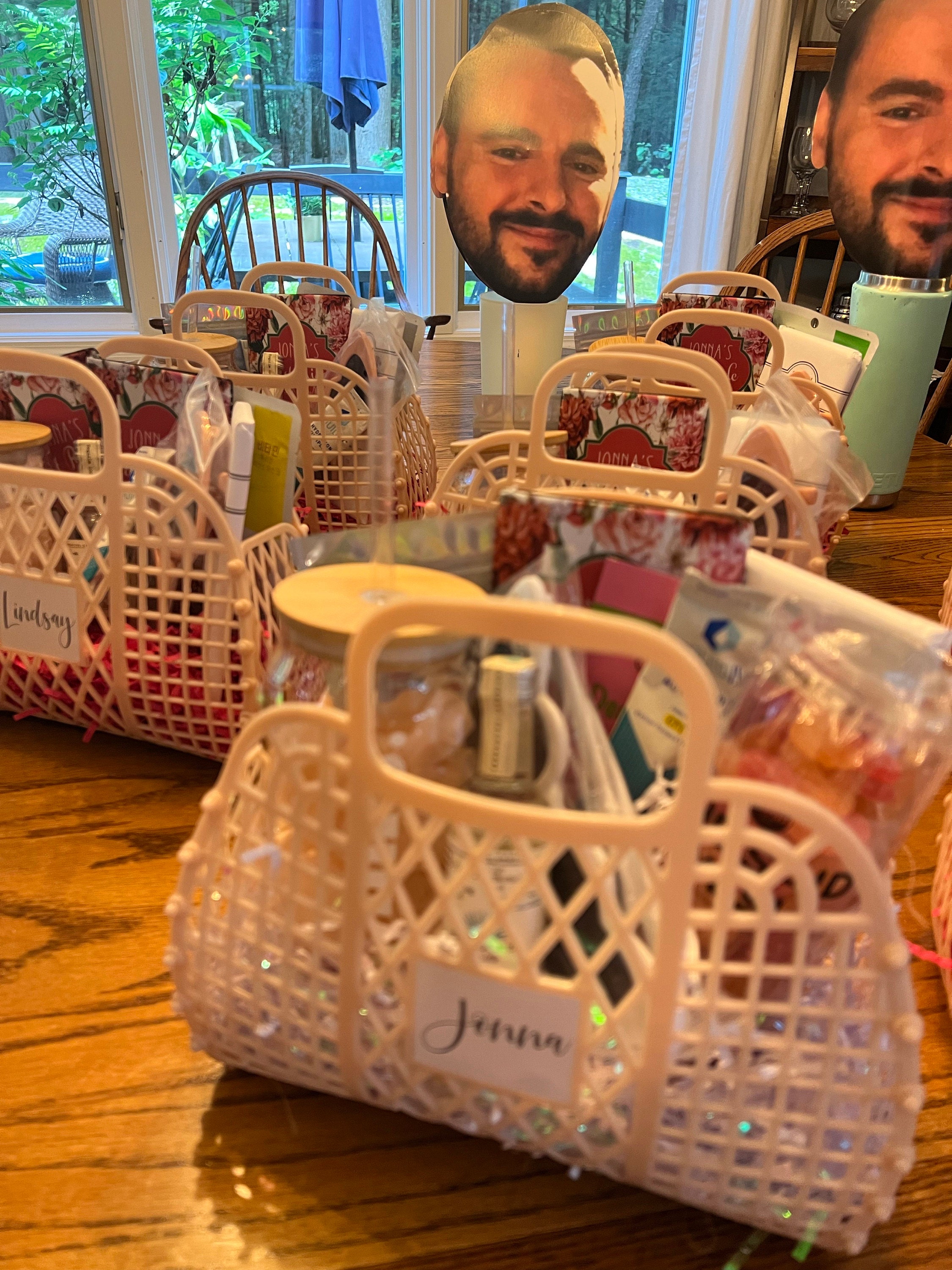 Bachelorette Gift Bags for Women, Friends, Girls, Teens - Personalized Jelly Bag for Holiday Gift Packaging Custom Mini Tote  (EB3470P)