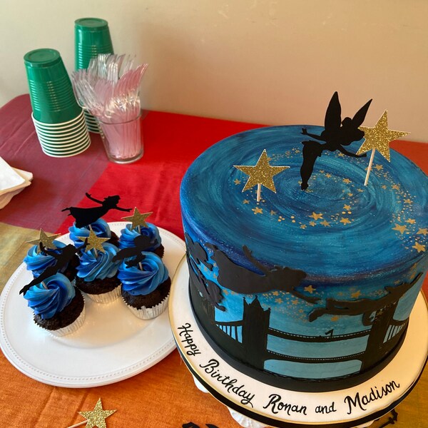 Never Grow up Cupcake Toppers, Peter Pan Cupcake Toppers, Never Grow up ...