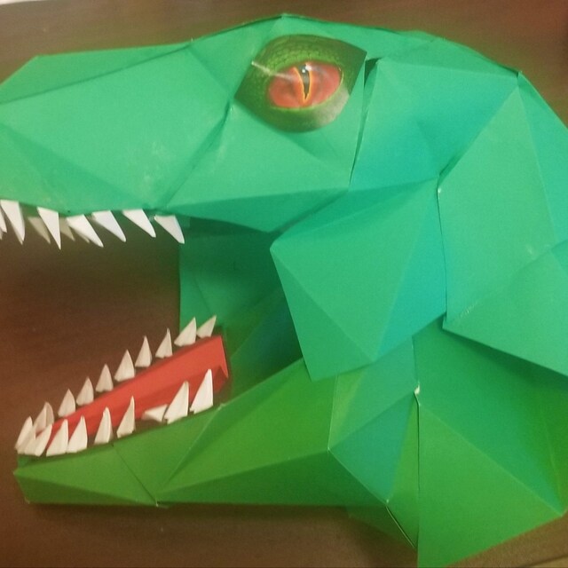 口が動くT-Rexマスクの型紙 - DIY恐竜コスチューム（PDF） - Etsy 日本