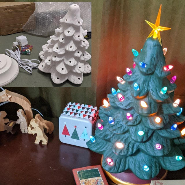 DIY Ceramic Christmas Tree Kit Holiday Craft Kids Projects Etsy