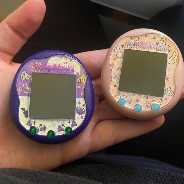 Tamagotchi Uni Faceplate Devilgotchi Holographic - Etsy
