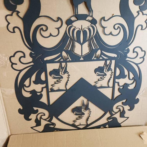 Family Crest Metal Sign, Your Family Crest, Custom Metal Sign, Family ...