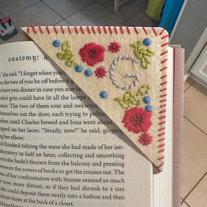 Cute Flower Embroidered Corner Bookmark Shipping From USA - Etsy