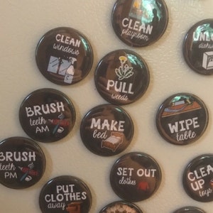 Chore Magnets Chore Chart Chores Custom Chores Kids Jobs Visual ...
