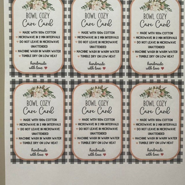 Printable Care Card for Bowl Cozy, Care Card Digital Download - Etsy printable-care-card-for-bowl-cozy-care-card-digital-download-etsy