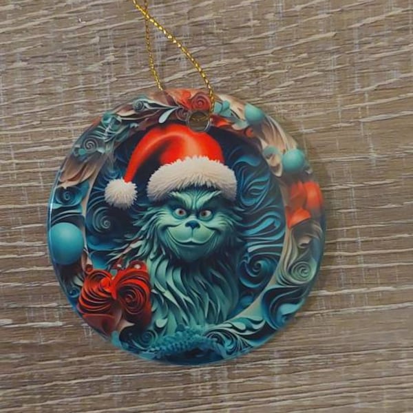 Ceramic photo christmas ornaments